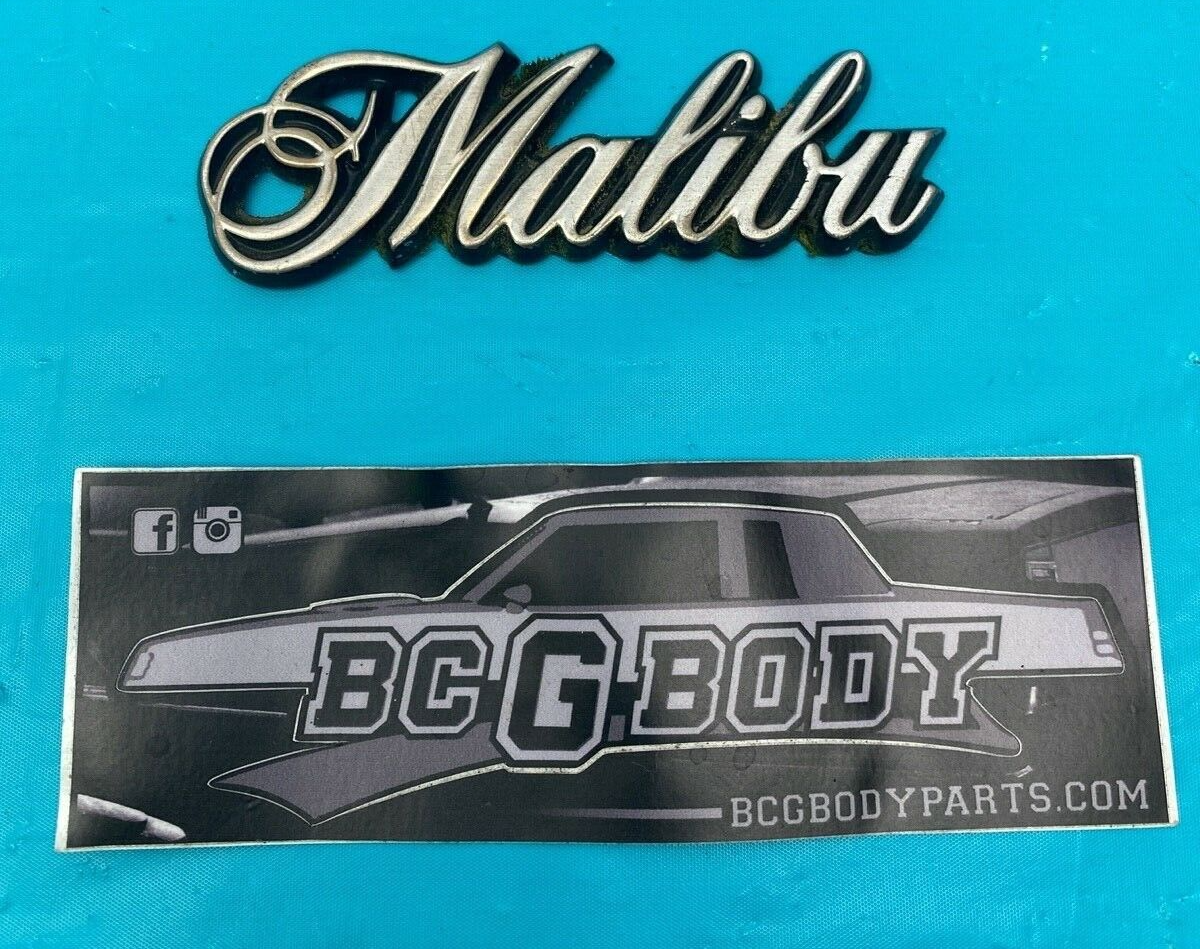 1978-1981 Gbody Chevrolet Malibu Script Chrome Emblem Badge OEM Genuine GM