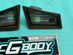 1978-1988 Gbody Monte Rear Tag Pocket License Plate Light Lens Pair OEM GM