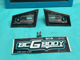 1978-1988 Gbody Monte Rear Tag Pocket License Plate Light Lens Pair OEM GM