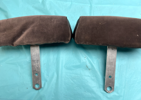 1978-1988 Gbody Regal Bench Seat Head Rest Set Pair Brown Templates Cores OEM GM