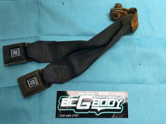 1978 - 1988 Gbody RIGHT REAR Seatbelt buckle Blue OEM GM + Hardware