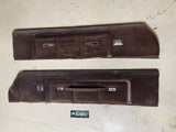 1981 - 1987 GBODY LH RH Upper Interior Brown Power Lock Door Panel Set OEM GM