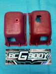 1978 - 1981 Chevrolet Malibu 4 Door Rear Door Handle Panel Bezel Pair Red OEM GM