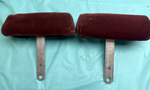 1978-1988 Gbody Regal Bench Seat Head Rest Set Pair Red Maroon Burgundy OEM GM