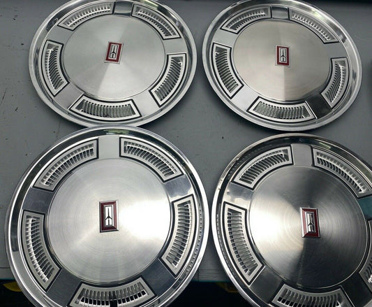 1981-1987 Gbody Cutlass 14 Inch Hubcap Wheel Cover Restored Set GM Genuine OEM