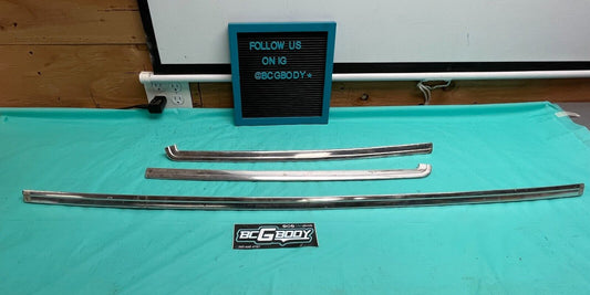 1978 - 1981 Gbody Chevrolet Malibu 4 Door Front Window Trim Set Chrome OEM GM