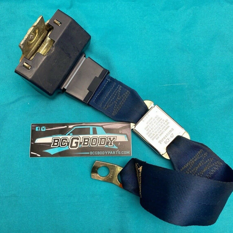 1978-1988 Gbody Rear Bench Seat Seatbelt Strap Monte Regal Cutlass Blue OEM GM