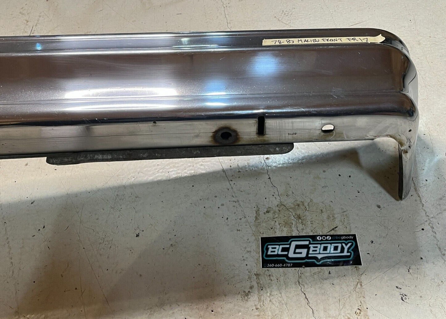 1978-1983 Gbody Chevrolet Malibu Smoothie Chrome Bumper Front OEM Genuine GM