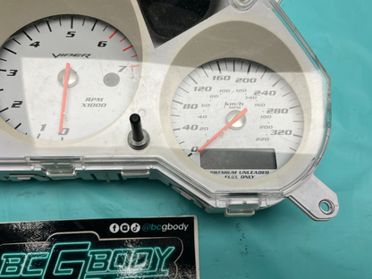 2004-2006 Dodge Viper SRT V10 Gen3 Speedo Instrument Gauge Cluster 05029722AB