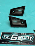 1978-1988 Gbody Monte Rear Tag Pocket License Plate Light Lens Pair OEM GM