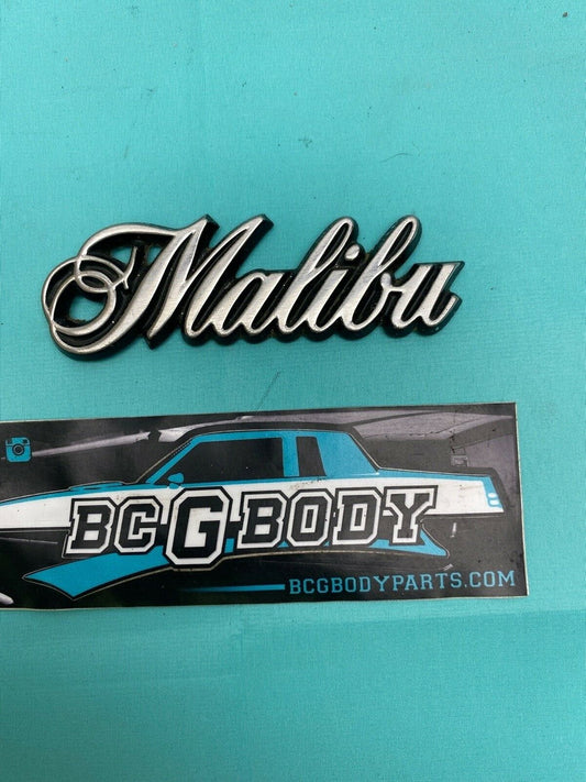 1978 - 1981 Chevrolet Chevy Malibu Script Chrome Emblem Badge OEM Genuine GM