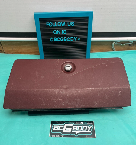 1978 - 1988 Gbody Regal Monte Cutlass Glove Box Maroon OEM Genuine GM 25515416