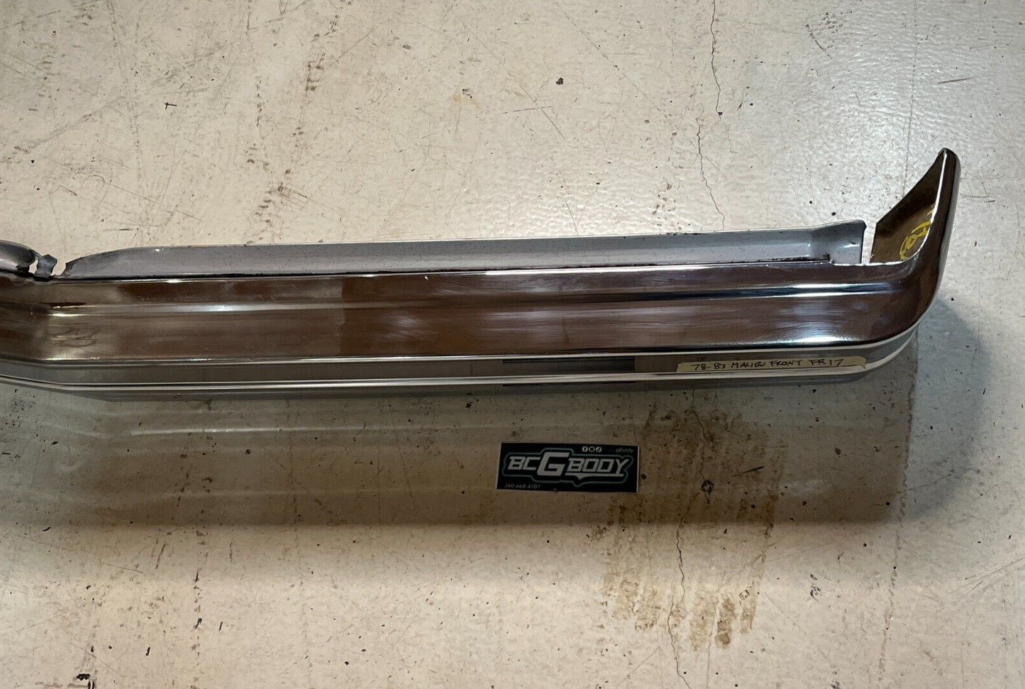 1978-1983 Gbody Chevrolet Malibu Smoothie Chrome Bumper Front OEM Genuine GM