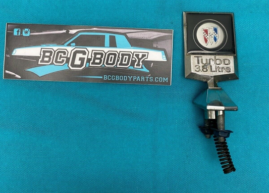 1981-1983 Buick Turbo 3.8 Litre Hood Ornament Emblem OEM GM Rare 25502680