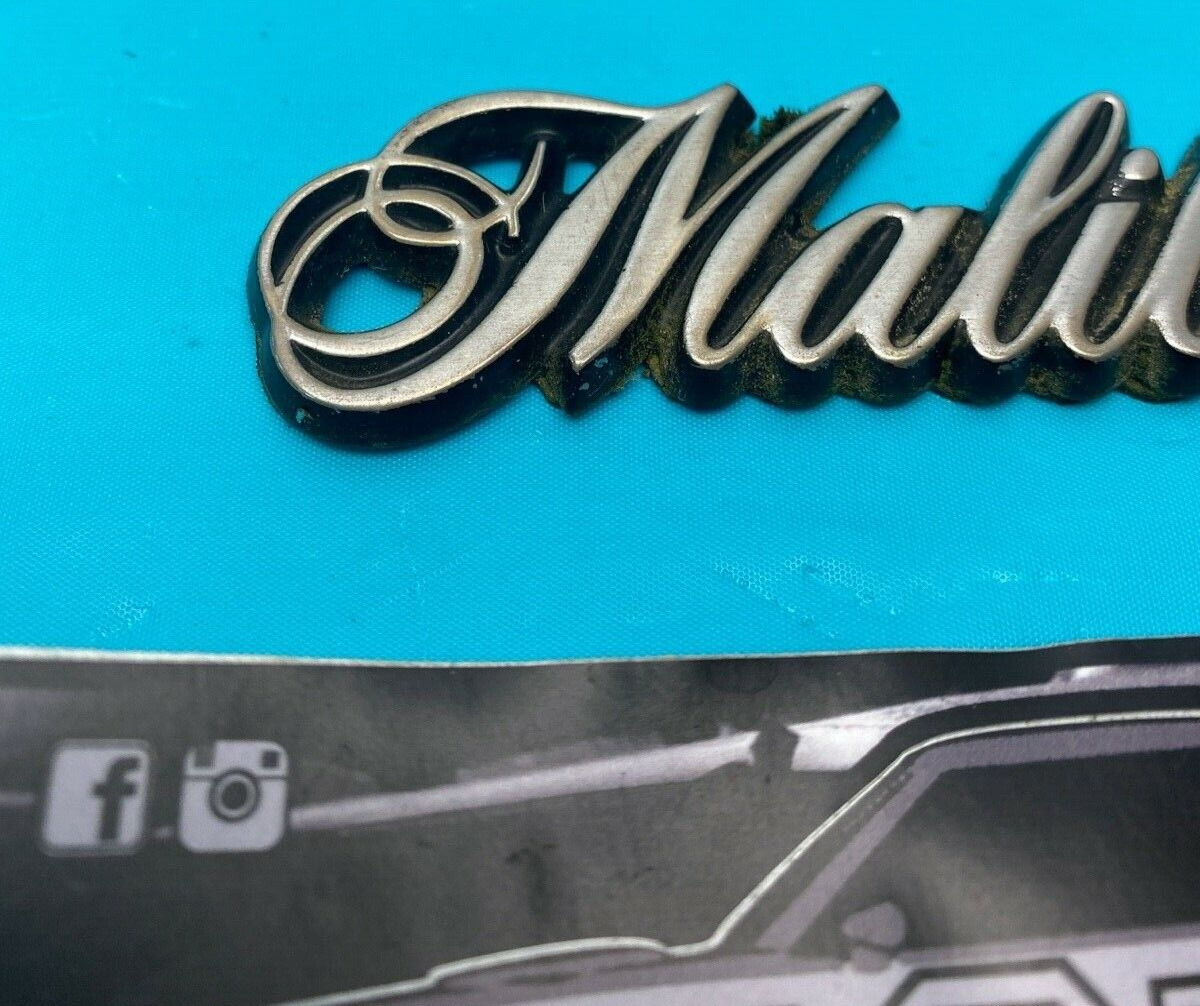 1978-1981 Gbody Chevrolet Malibu Script Chrome Emblem Badge OEM Genuine GM