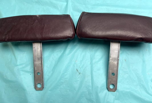 1978-1988 Gbody Regal Bench Seat Head Rest Set Pair Red Templates Cores OEM GM