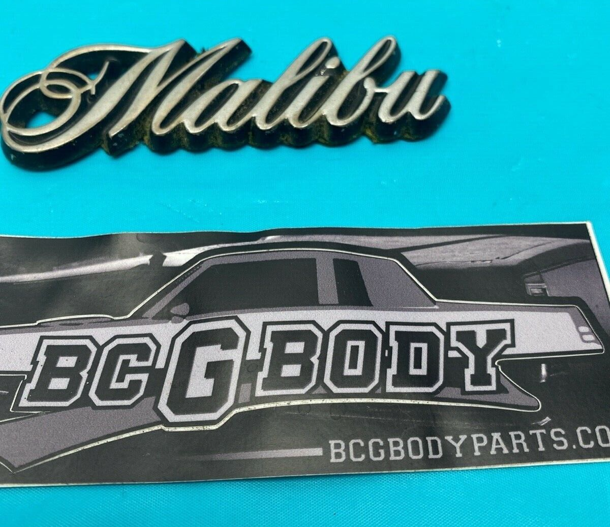 1978-1981 Gbody Chevrolet Malibu Script Chrome Emblem Badge OEM Genuine GM