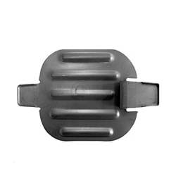 FLOOR PAN DRAIN PLUG; GALVONIZED STEEL; SMALL; 5-1/4" x 3-3/4" x 3-1/2"; 2 REQUIRED FOR FRONT FLOOR PAN; 78-83 MALIBU; 78-88 CUTLASS; MONTE CARLO; 78-87 REGAL; GRAND PRIX; EL CAMINO; CABALLERO