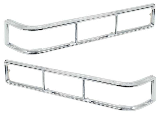 1984-87 Regal Rear Tail Lamp Bezel ; LH ; Chrome / Black