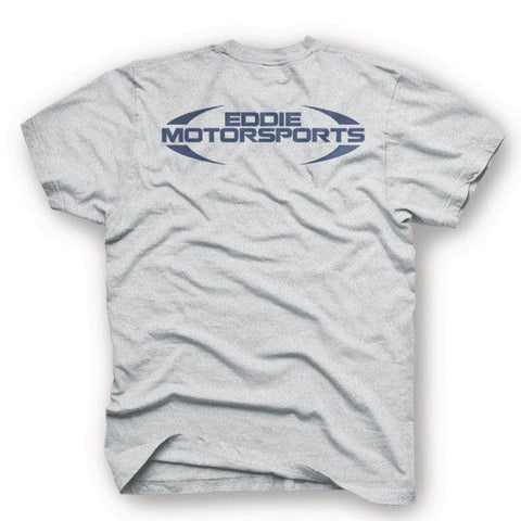 T-Shirt,100% Cotton,Eddie Motorsports Logo,Mens Extra Large,Grey