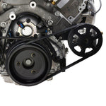 Power steering kit for Gen V Chevy LT1,Includes pump for remote reservoir, Gloss black Fusioncoat