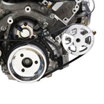Power steering kit for Gen V Chevy LT1,Includes pump for remote reservoir, Bright Polished