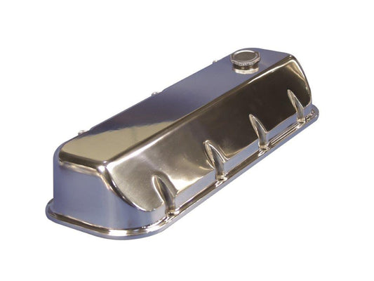 Valve Covers,Chevy Big Block,Aluminum,Tall,Angle Cut,Clears most Roller Rockers & Girdles,Bright clear finish