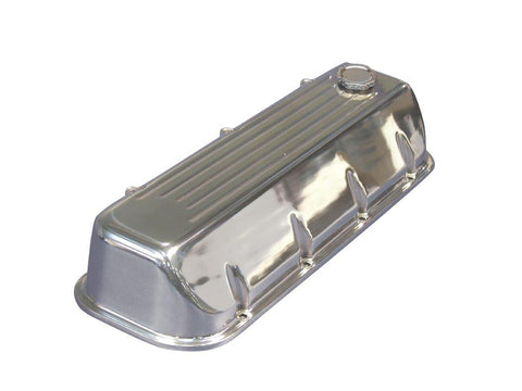 Valve Covers,Chevy Big Block,Aluminum,Tall,Angle cut,Ball milled,Clears most rockers & girdles,Bright clear