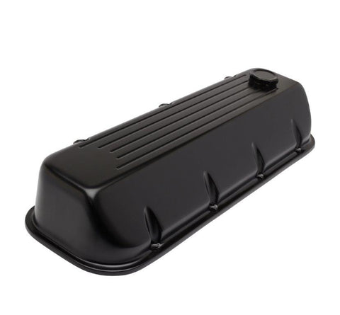 Valve Covers,Chevy Big Block,Aluminum,Tall,Angle cut,Ball milled,Clears most rockers & girdles,Matte black