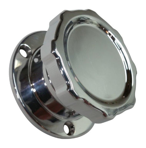 Valve cover cap & bung set, billet aluminum, weld or screw on, 2 ?ö round base, bright polished finish