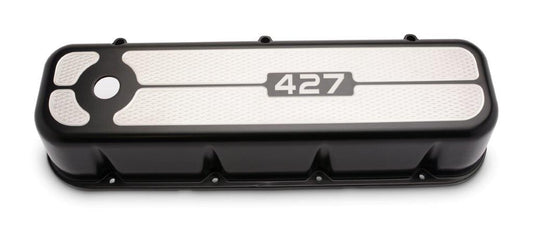 Valve Covers,Chevy Big Block,Aluminum,Tall,Clears Most Roller Rockers&Girdles,Highlight,427 logo