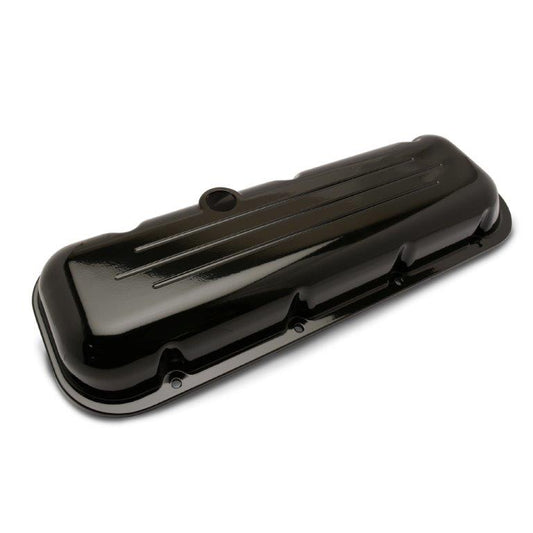 Valve Covers,Chevy Big Block,Aluminum,Short,Ball Milled ,Gloss black Fusioncoat finish