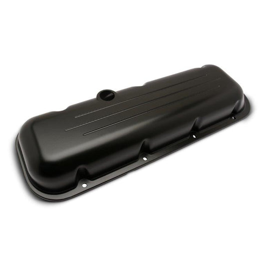 Valve Covers,Chevy Big Block,Aluminum,Short,Ball Milled,Matte black Fusioncoat finish