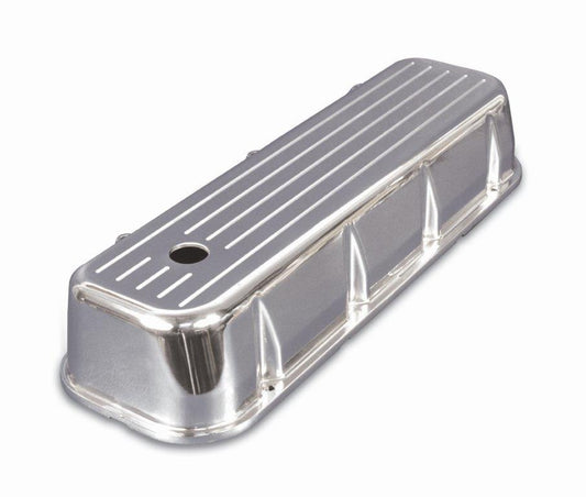 Valve Covers,Chevy Big Block,Aluminum,Tall,Ball Milled,Bright polished finish