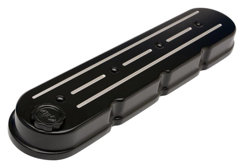 Valve Covers,LS Chevy,Aluminum,Includes fasteners&Oil Fill Cap,Matte black with machined ball milled top