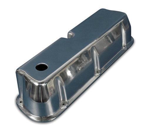 Valve Covers,Ford Small Block 289-351,Aluminum,Tall,Smooth,Bright polished finish