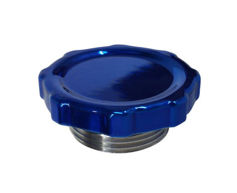 Oil Fill Cap,Aluminum,Screw-In For Eddie Motorsports Angle Cut Valve Covers,Blue Fusioncoat finish