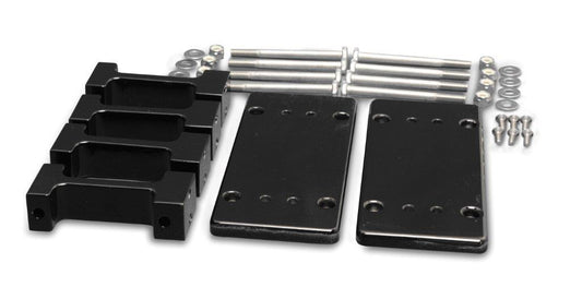 Coil Relocation kit with Brackets,IGN-1A Merc/FAST/AEM/Holley coils,aluminum,Made in USA,Matte black Fusioncoat