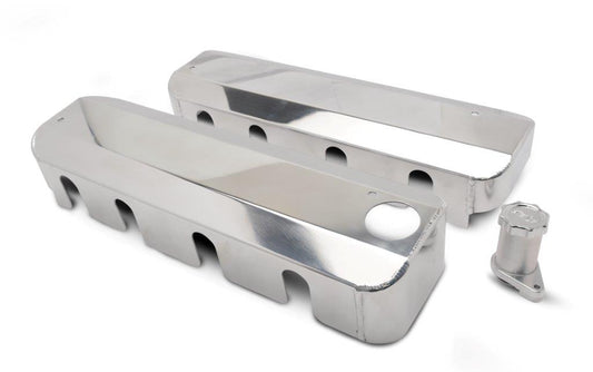 LS Coil covers, Aluminum with oil fill and cap, Bolts to stock valve cover, Bright polished finish