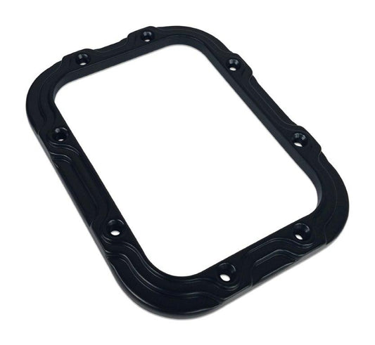 Shifter bezel kit,Billet Aluminum,Contoured style,5.25"W X 6.75"L,Made in the USA,Matte black Fusioncoat