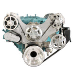 Pulley Kit,Serpentine,Pontiac 326-455,11bolt water pump,AC,Power steering pump,145A alternator,Raw machined