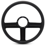 Steering Wheel,G3 style,Aluminum,15 1/2,Half-wrap,Made in the USA,Matte black Fusioncoat spokes,Black grip