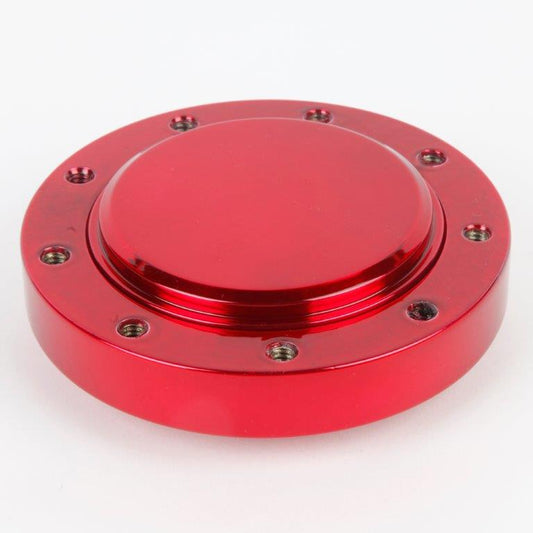 Steering Wheel Hub and Cap,Billet aluminum,Boat,Formuling/Grant 9 bolt wheels,Bright red Fusioncoat finish