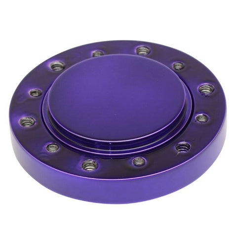 Steering Wheel Hub and Cap,Billet aluminum,Boat,Dino/Momo/Uflex 6 bolt wheels,Bright purple Fusioncoat finish