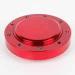 Steering Wheel Hub and Cap,Billet aluminum,Boat,fits Eddie Motorsports 9 bolt wheels,Bright red Fusioncoat