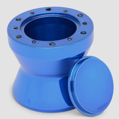 Steering Wheel Hub and Adapter,Billet aluminum,Boat,Momo/Dino/Uflex 6 bolt wheels,Bright blue Fusioncoat