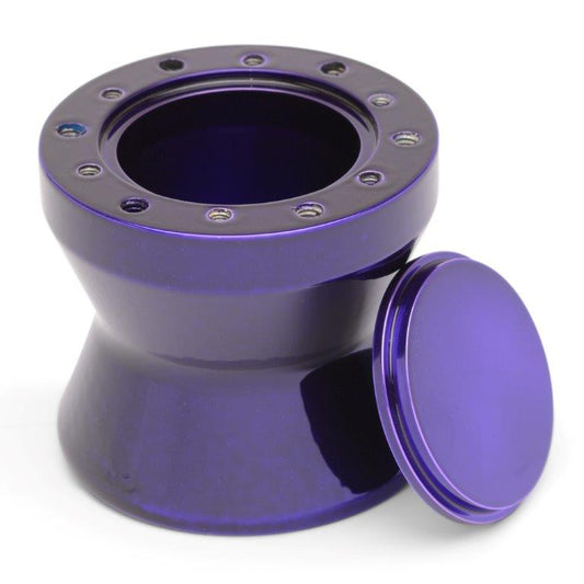 Steering Wheel Hub and Adapter,Billet aluminum,Boat,Momo/Dino/Uflex 6 bolt wheels,Bright purple Fusioncoat