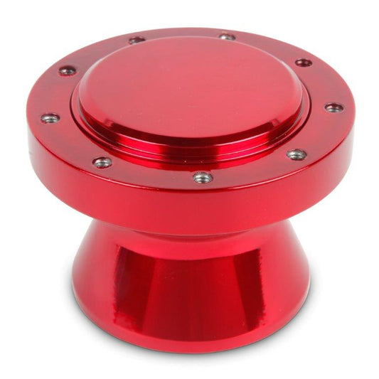 Steering Wheel Hub and Adapter,Billet aluminum,Boat,Eddie Motorsports 9 bolt wheels,Bright red Fusioncoat