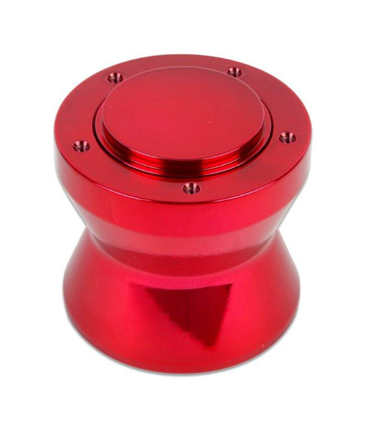 Steering Wheel Hub and Adapter,Billet aluminum,Boat,Grant 5 bolt wheels,Bright red Fusioncoat finish