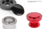 Steering Wheel Hub and Cap,Billet aluminum,Boat,fits Eddie Motorsports 9 bolt wheels,Clear anodize finish